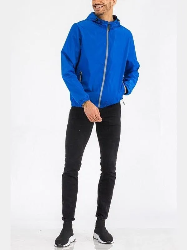 Light Hooded Windbreaker Jacket