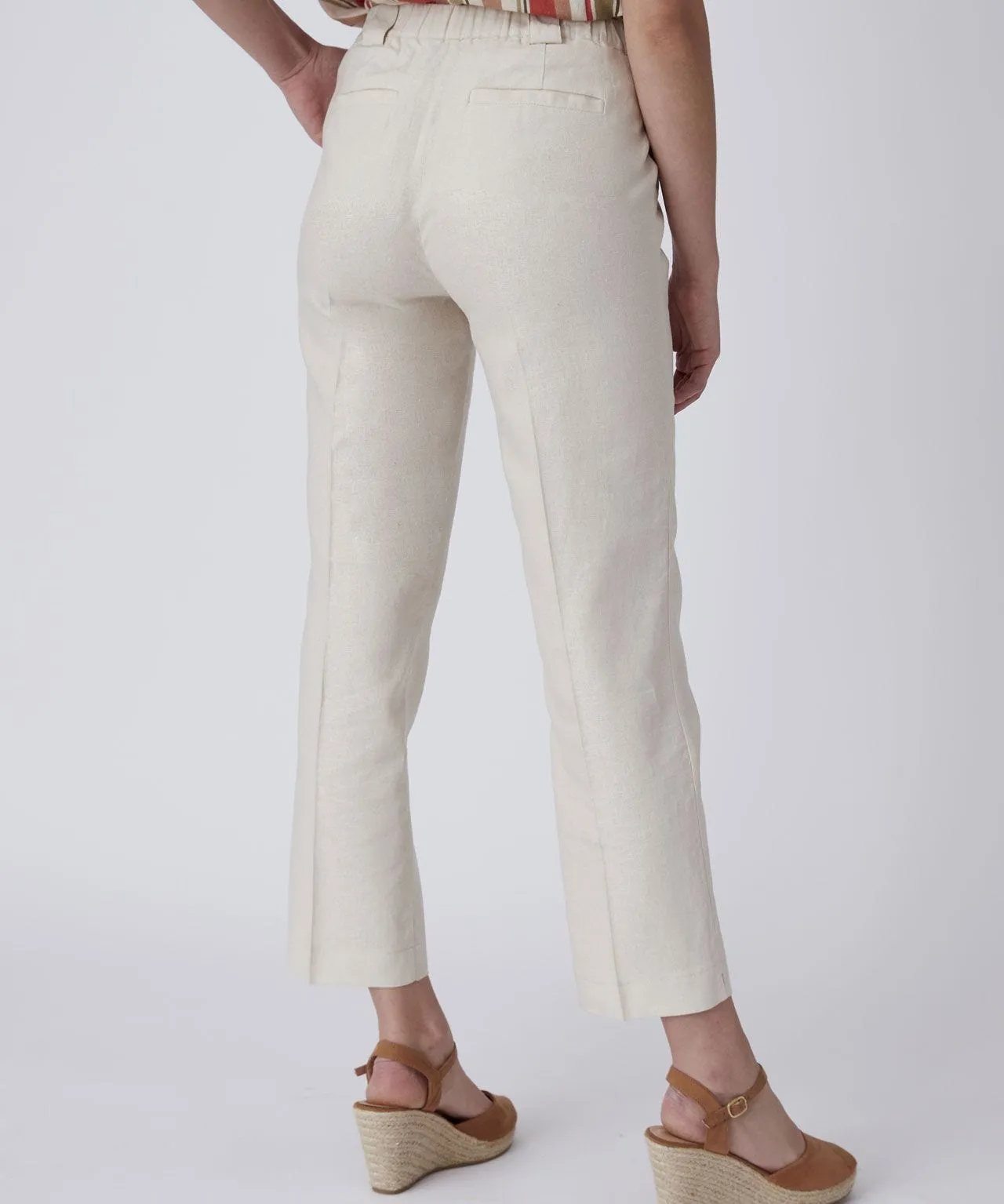 Linen Cropped Trousers