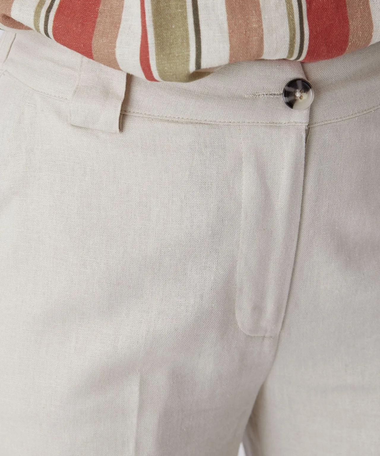 Linen Cropped Trousers