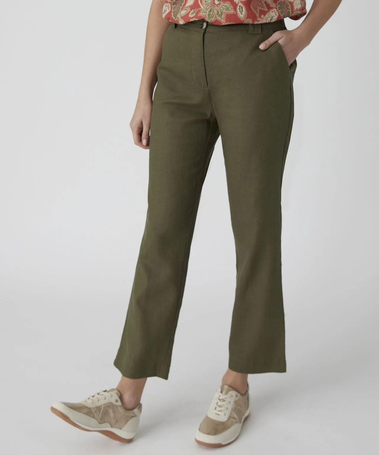 Linen Cropped Trousers