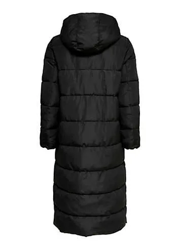 Longline Hooded Quilted Coat - Grattan.