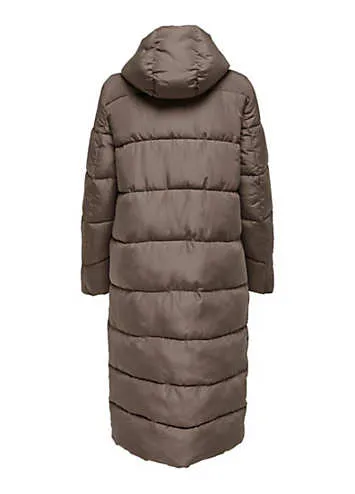 Longline Hooded Quilted Coat - Grattan.