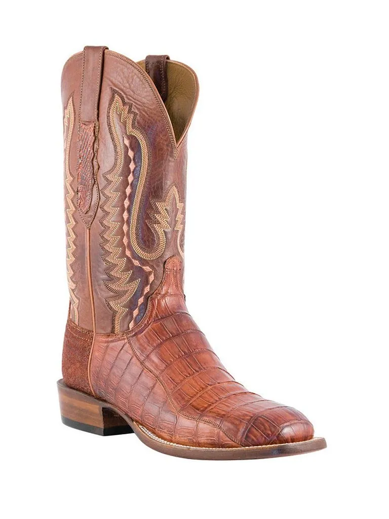 Lucchese 1883 Caiman Tail Boots - Mens Cognac CL1061.W8