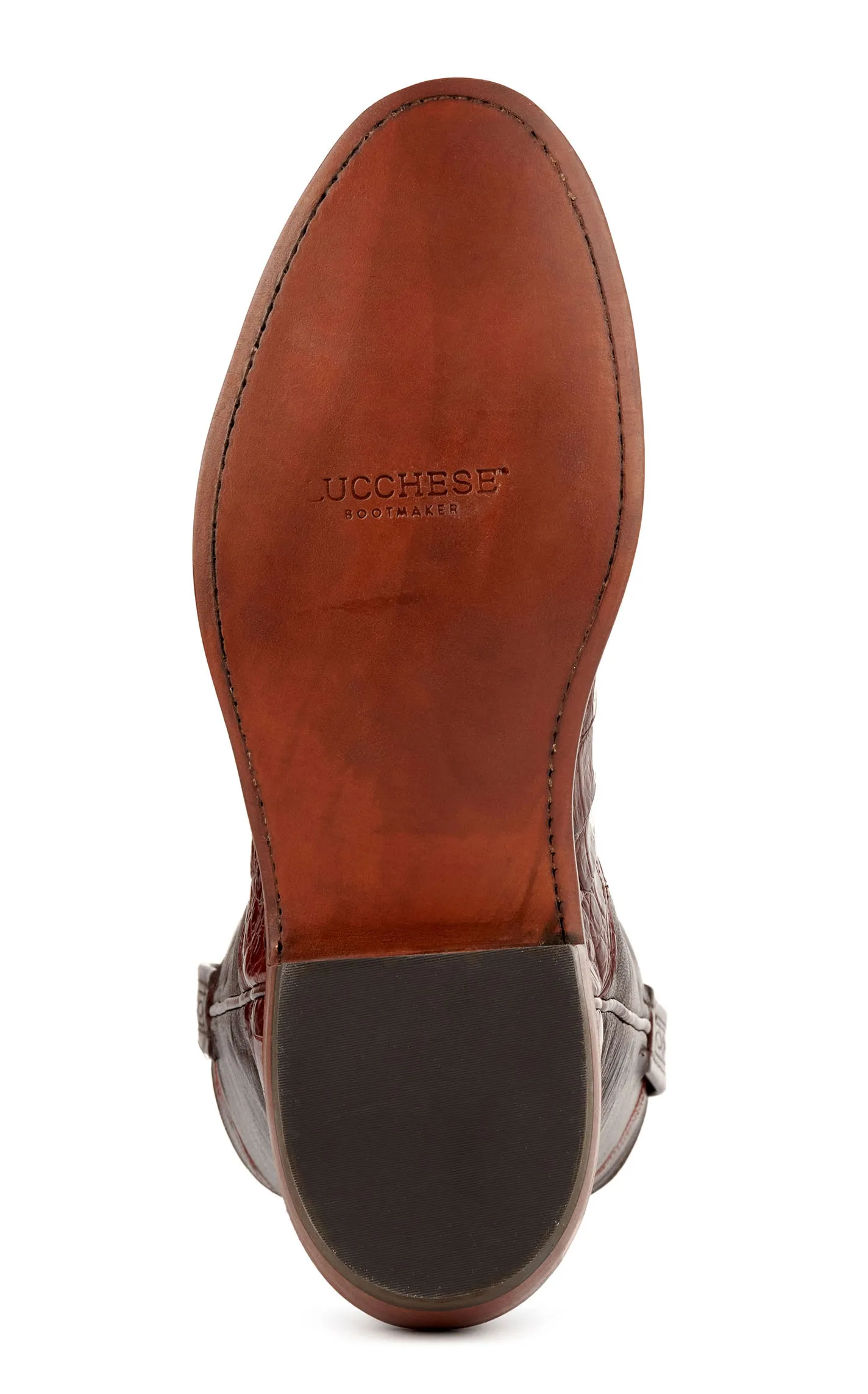 Lucchese Men's Exotic Caiman Belly Roper Boots - Chocolate Sienna