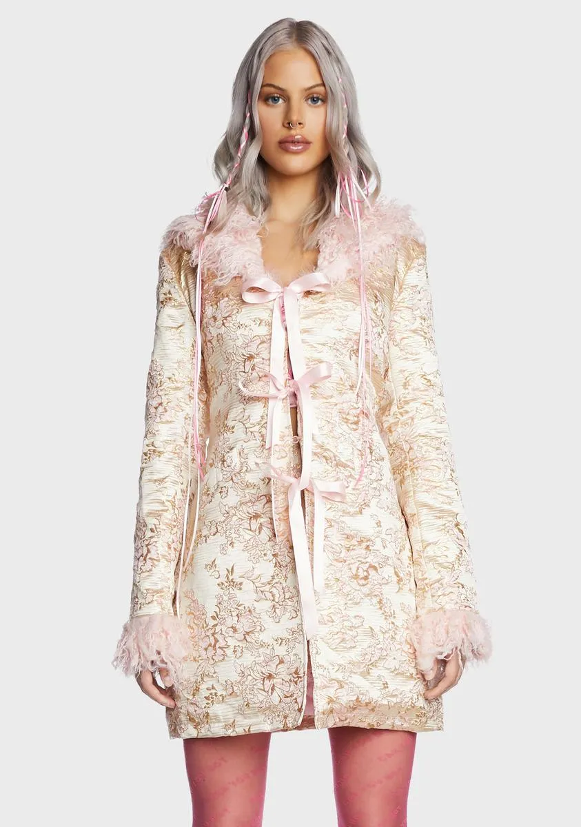 Luxurious Heiress Brocade Coat