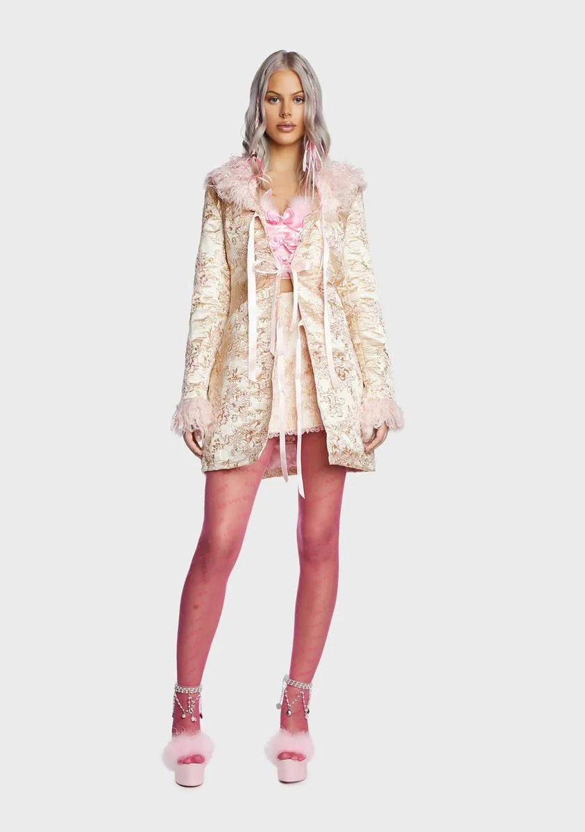 Luxurious Heiress Brocade Coat