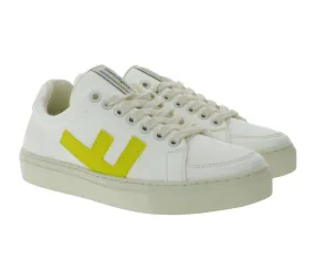 Made in Spain Women's City Shoes Vegan Low-Top Sneakers Classic 70's white/yellow/gray by FLAMINGOS LIFE