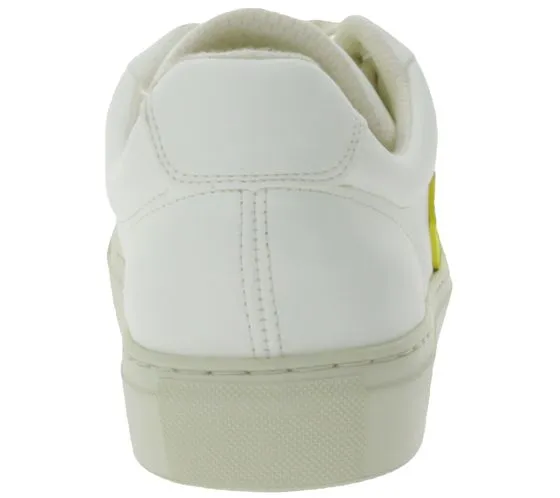 Made in Spain Women's City Shoes Vegan Low-Top Sneakers Classic 70's white/yellow/gray by FLAMINGOS LIFE