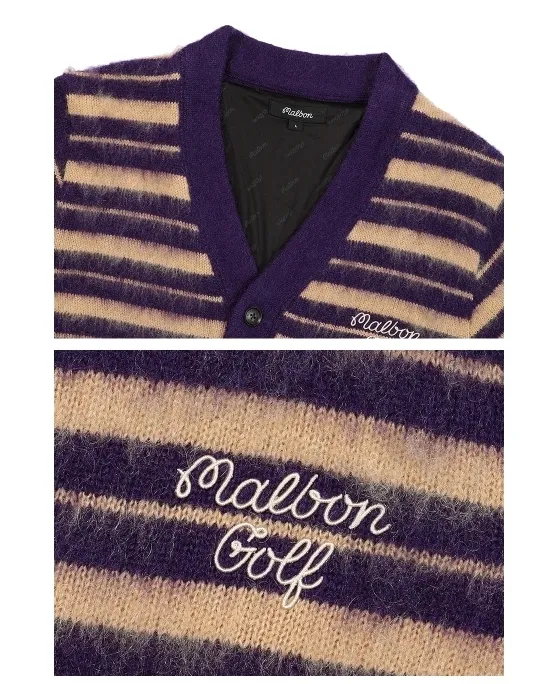 Malbon Golf Street Style Plain Logo Cardigans