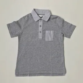 Marie-Chantal Boy's Grey Cotton Polo Shirt - Size 4 Years