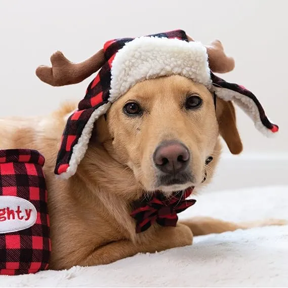 Medium Antler Buffalo Check Pet Hat by Huxley & Kent.