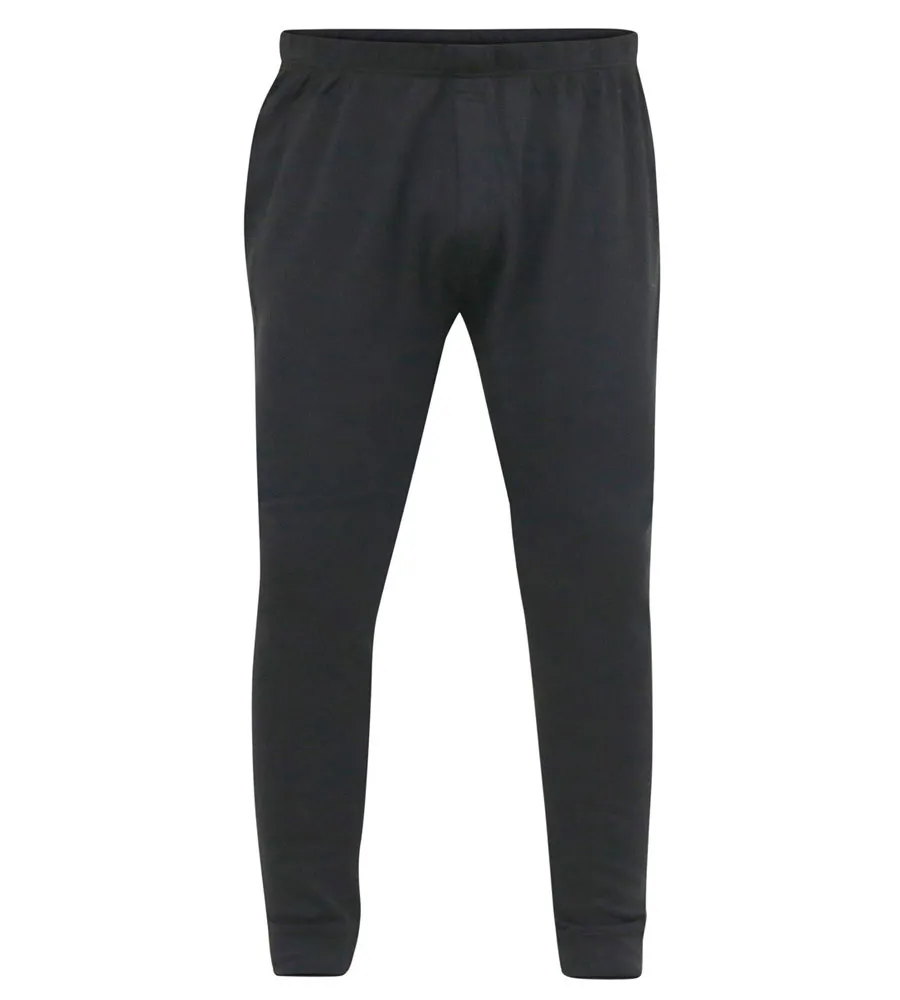 Men's Black Thermal Long Johns Trousers