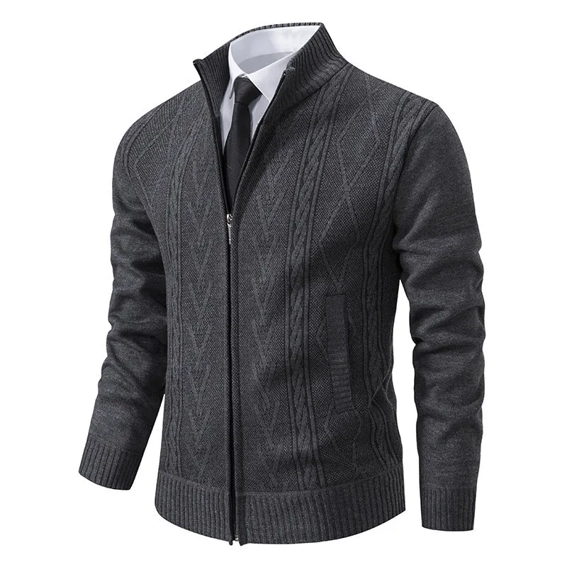 Men's Casual Stand Collar Sweater