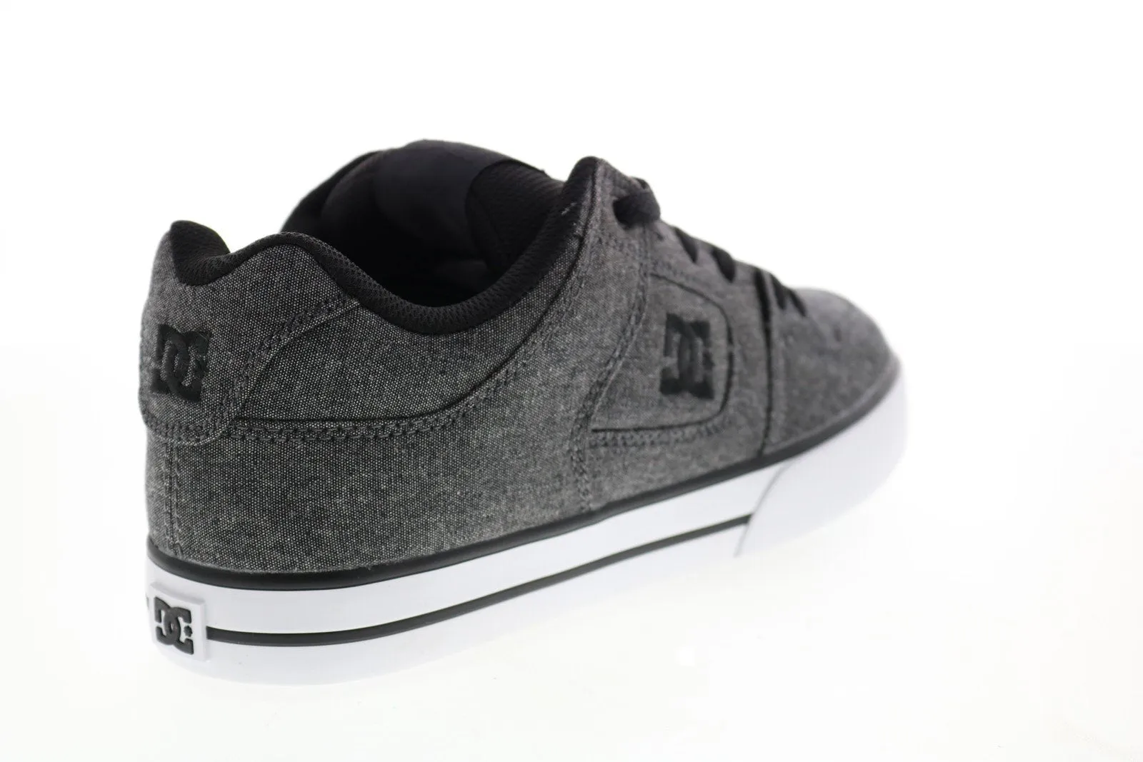 Men's Gray Canvas Lace Up Skate Inspired Sneakers - DC Pure 300660