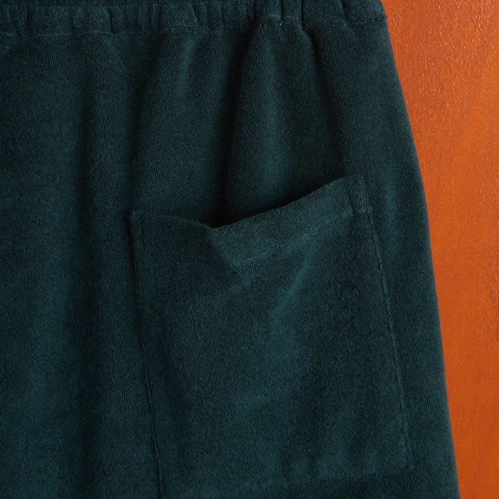 Mens Green Terry Easy Shorts