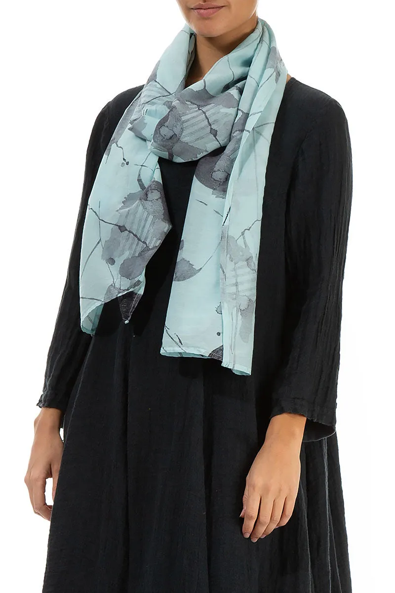 Mirage Blue Silk Cotton Scarf