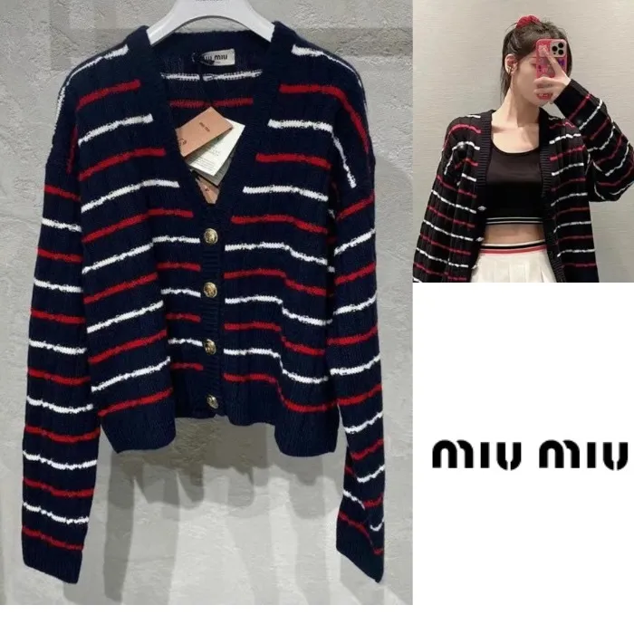 MiuMiu Logo Cardigans