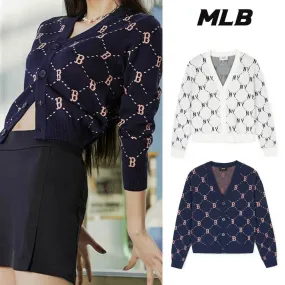 MLB Korea Long Sleeves Cotton Logo Casual Style Street Style