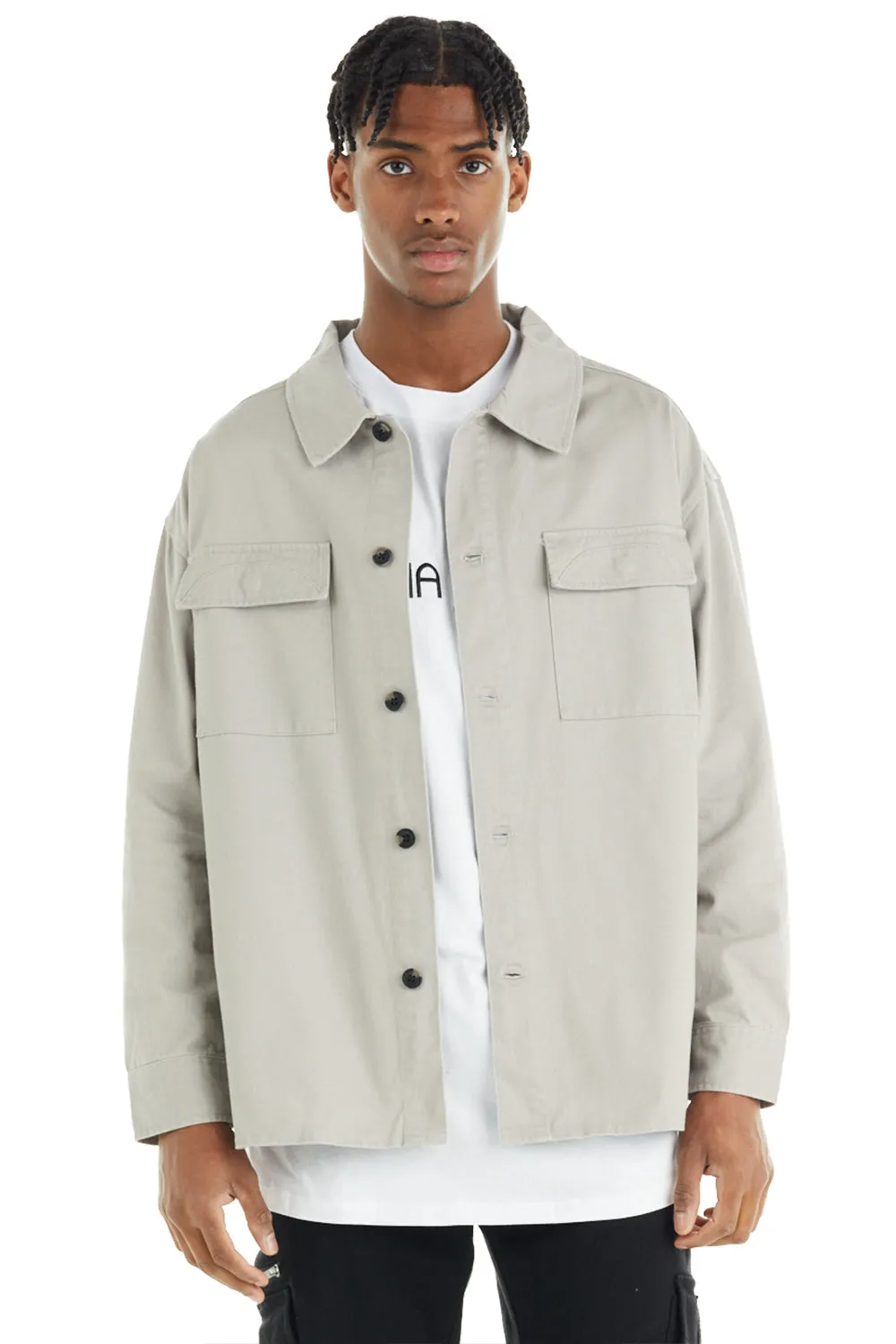 NANA JUDY Men's Dover Shirt Jacket - Stone