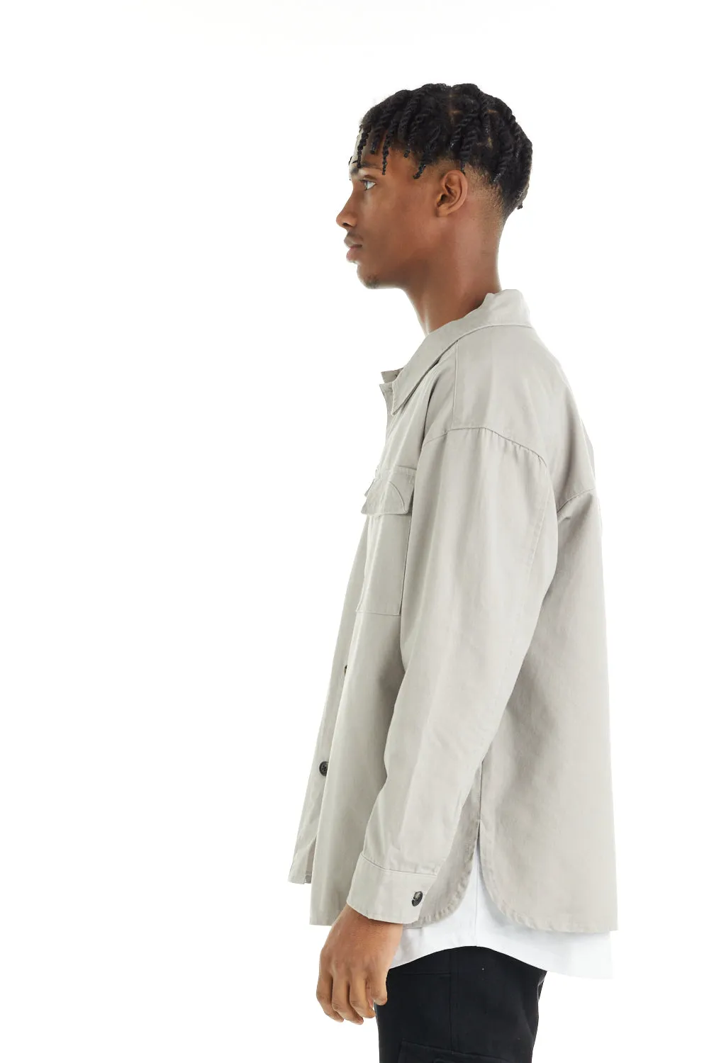 NANA JUDY Men's Dover Shirt Jacket - Stone