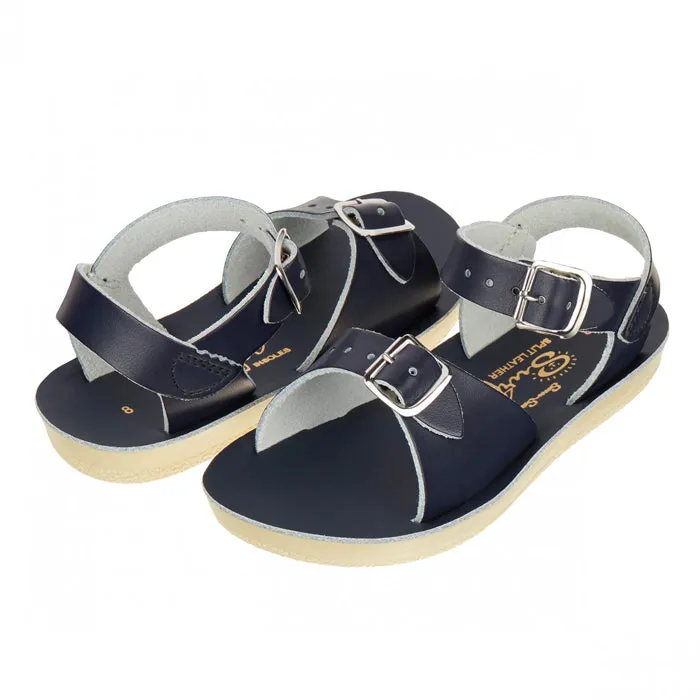 Navy Blue Child Surfer Sandals in Salt Water Style.