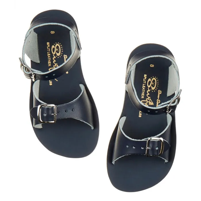 Navy Blue Child Surfer Sandals in Salt Water Style.