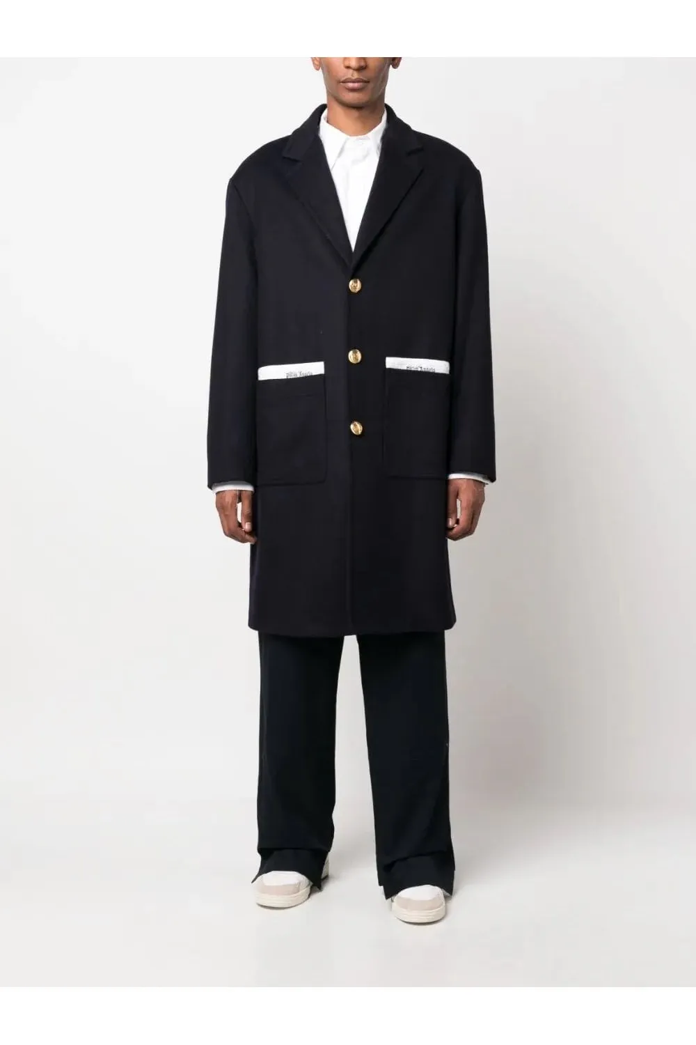 Navy Button-up Coat