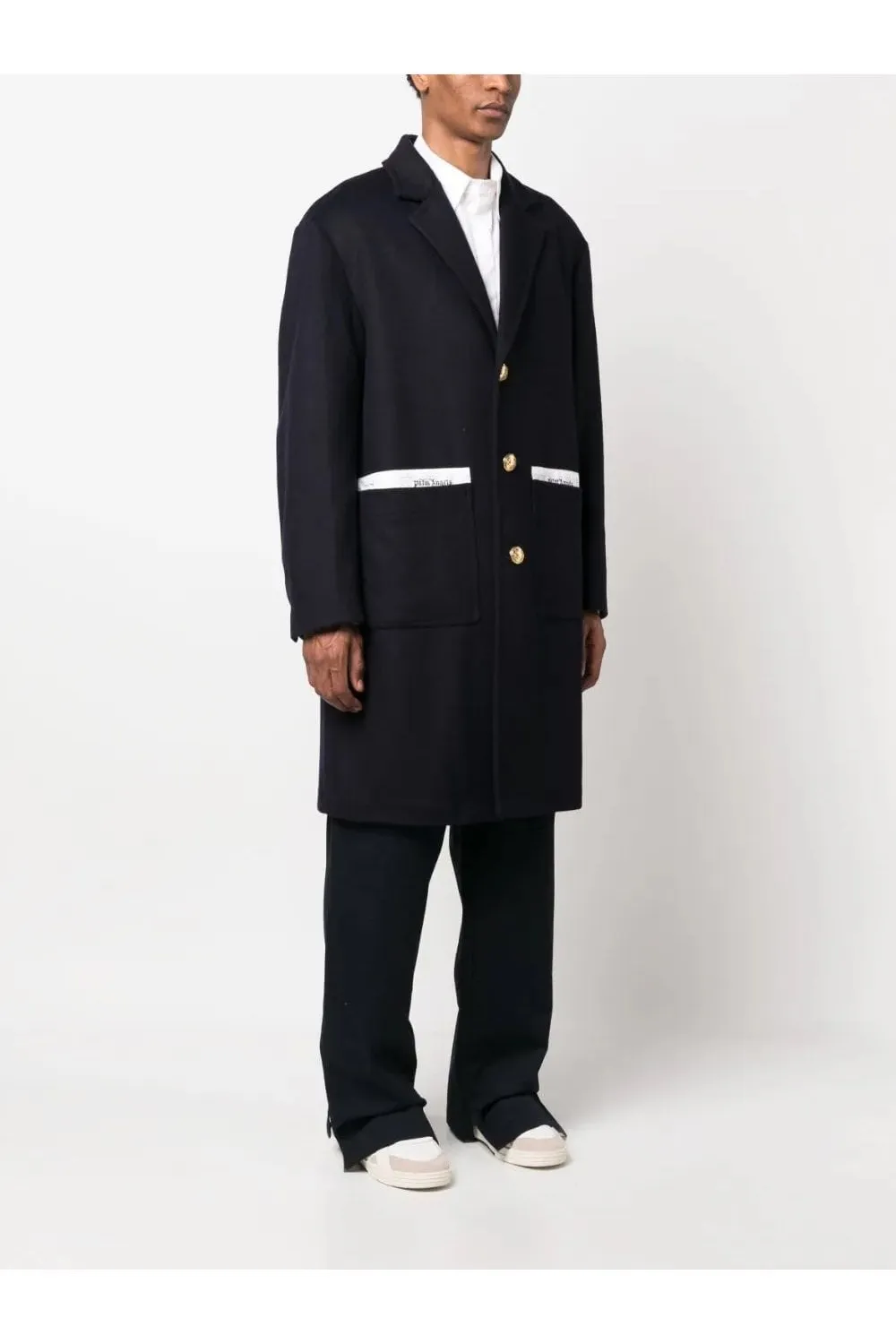 Navy Button-up Coat