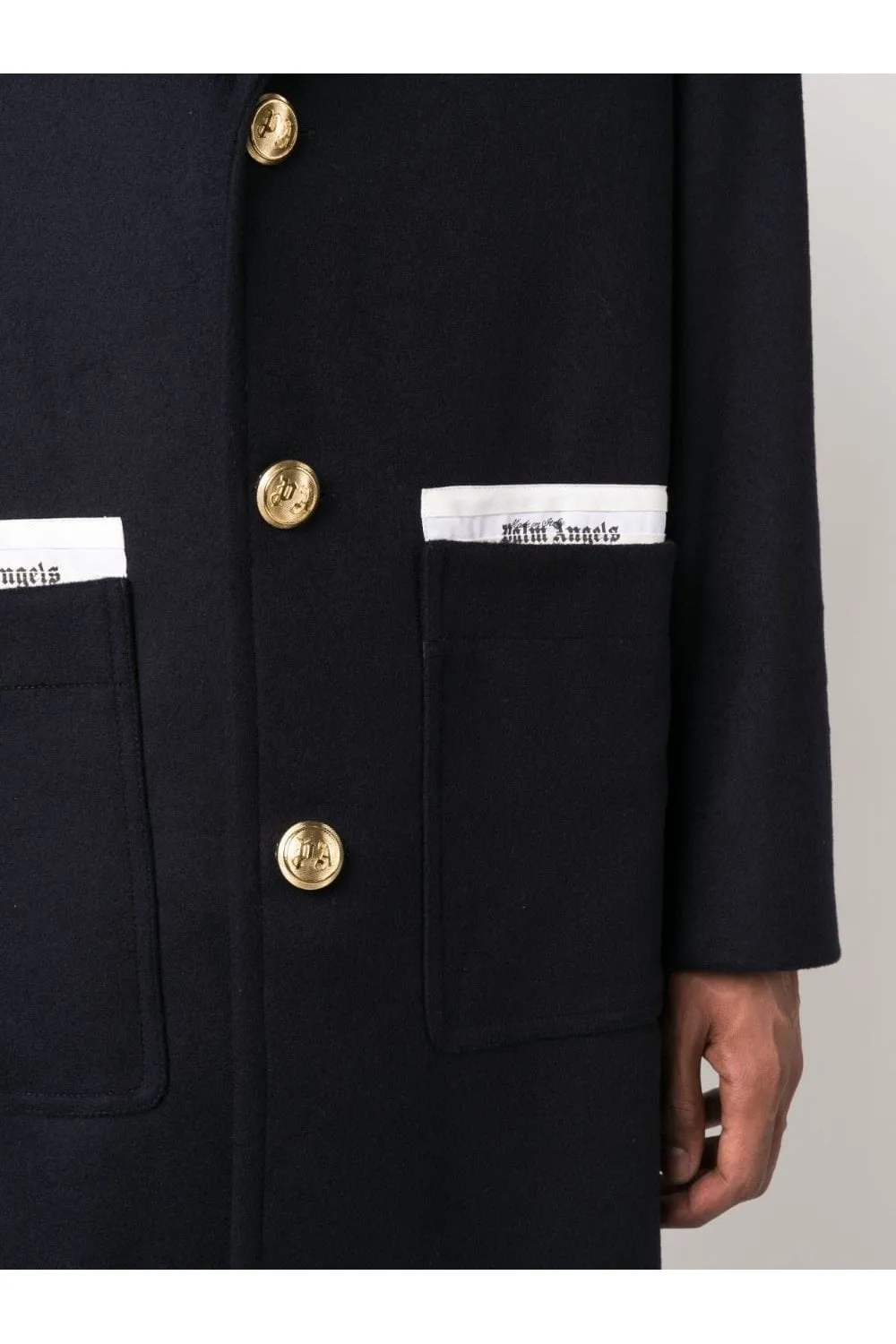 Navy Button-up Coat