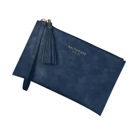 Navy Serafina Clutch Bag