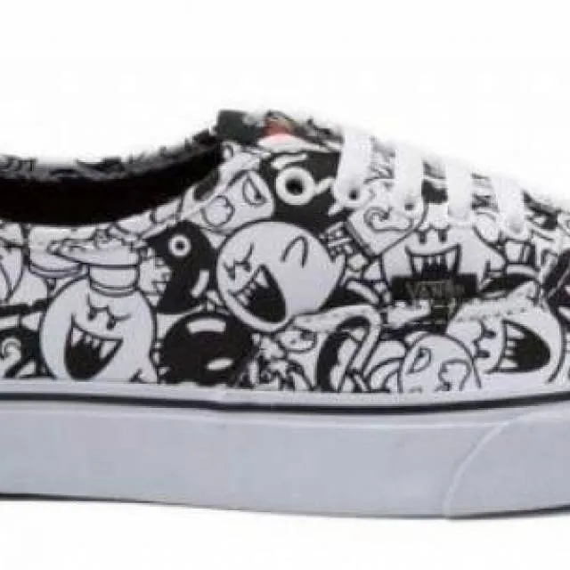 Limited Edition Nintendo x Vans Mario Villains Shoes in Black and White for Men