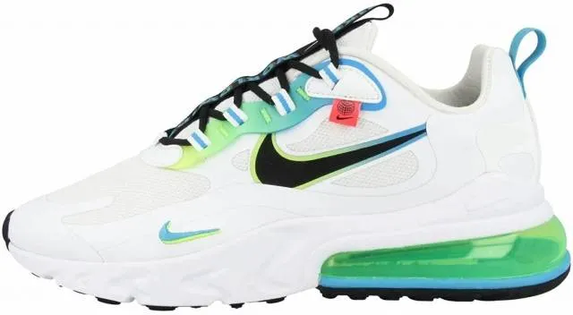 Nike Women's White/Blue Fury Air Max 270 React SE Shoes CK6457-100 (No Lid)