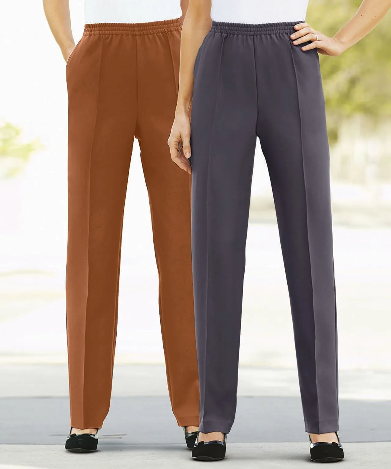 Pack of 2 Women's Easy-Pull Trousers