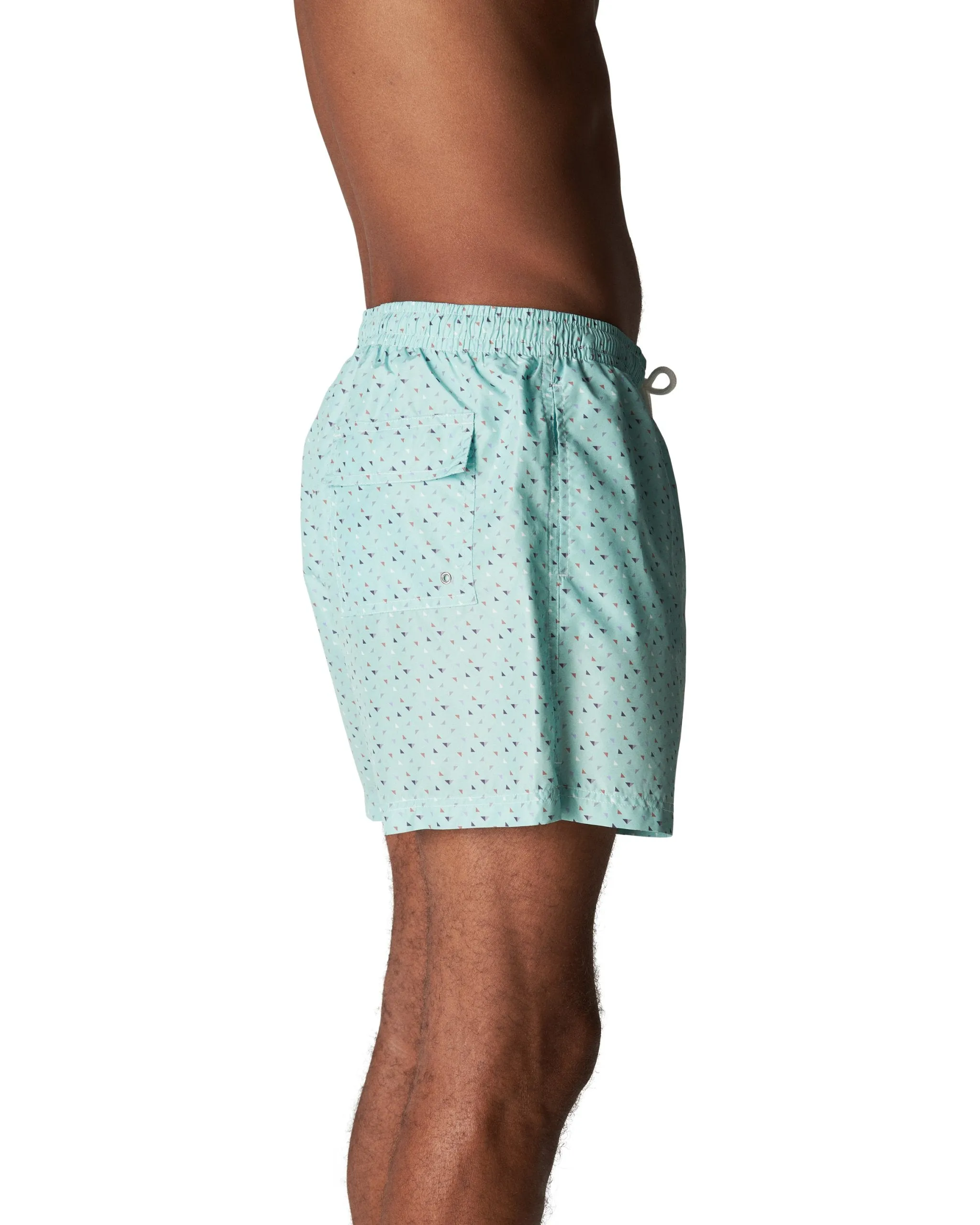 Patterned Swim Trunks