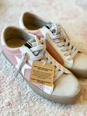 Paula Sneaker in Mauve Perf - Stylish Women's Sneakers in Mauve Color