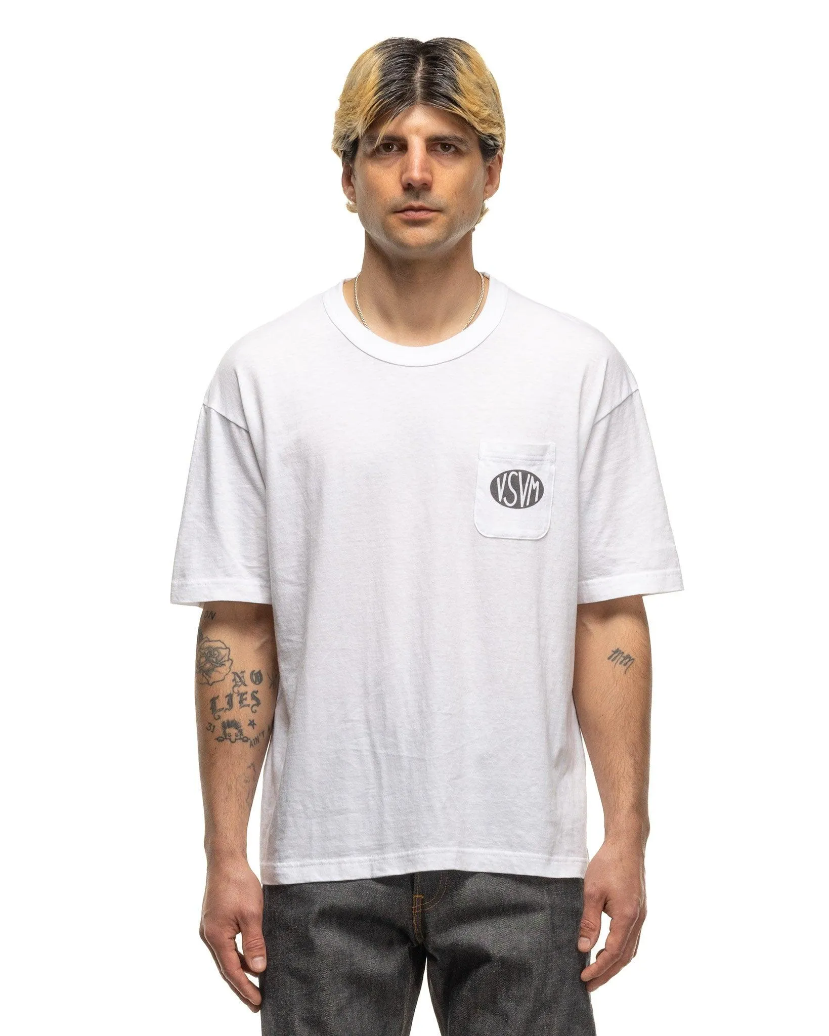 P.H.V. Men's Black and White Short-Sleeve Tee