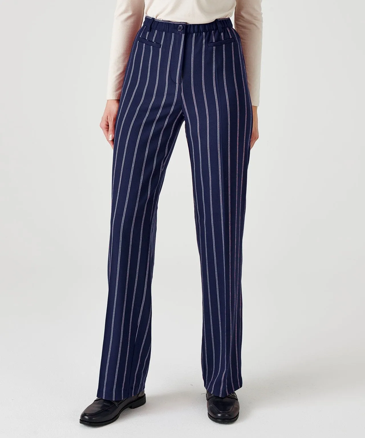 Slimming Pinstripe Trousers