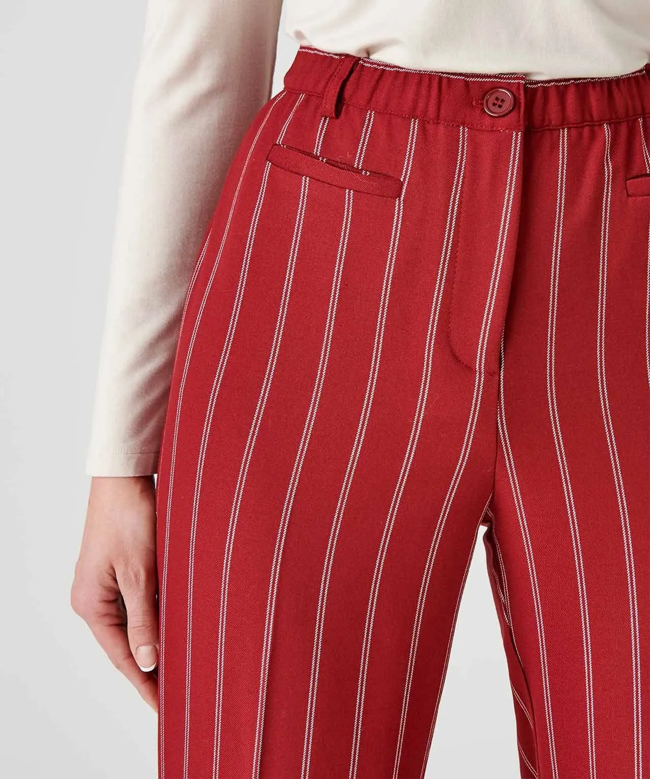 Slimming Pinstripe Trousers