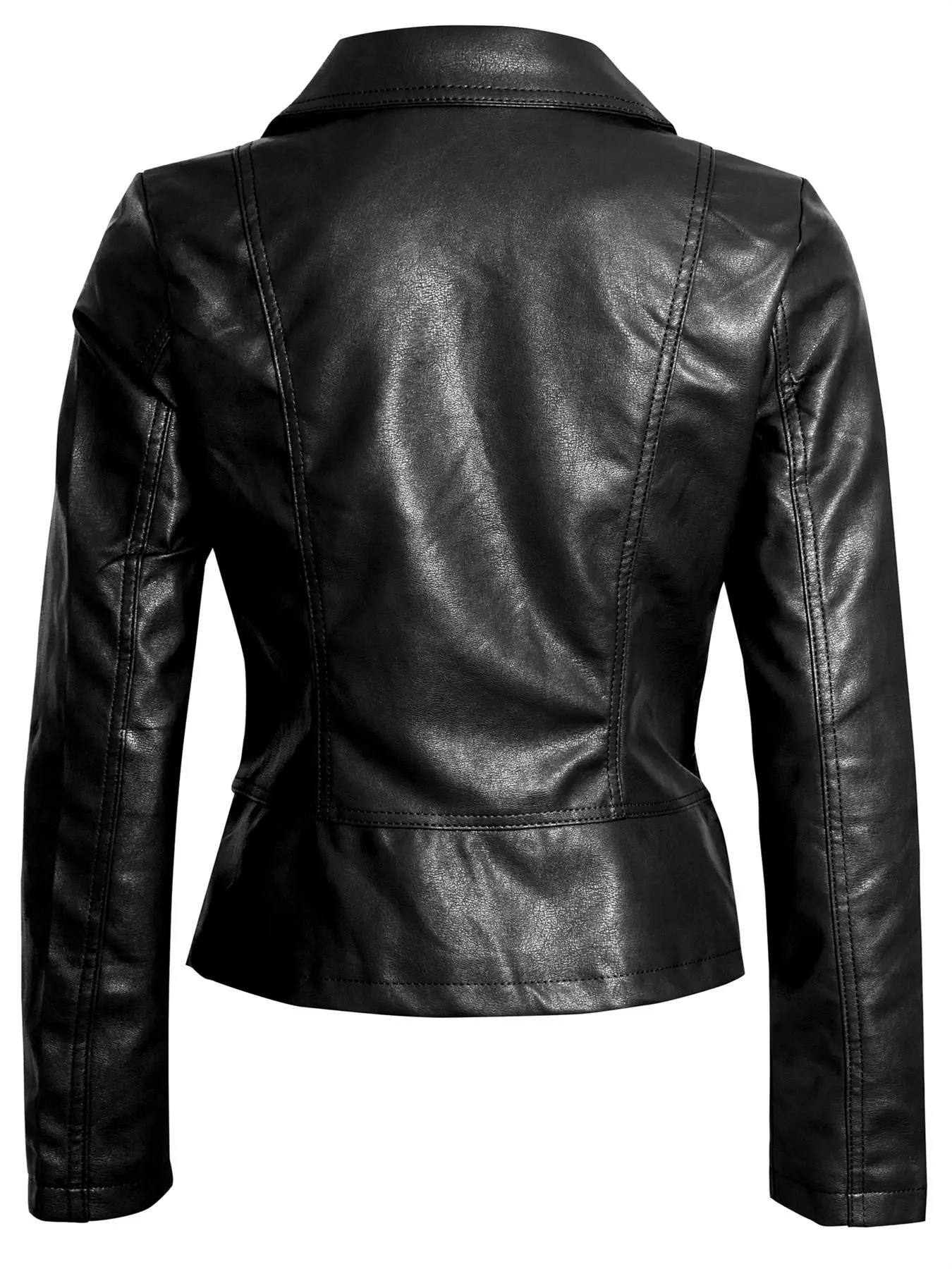 Plus Size Tan Black Faux Leather PU Biker Jacket UK Size 12 20