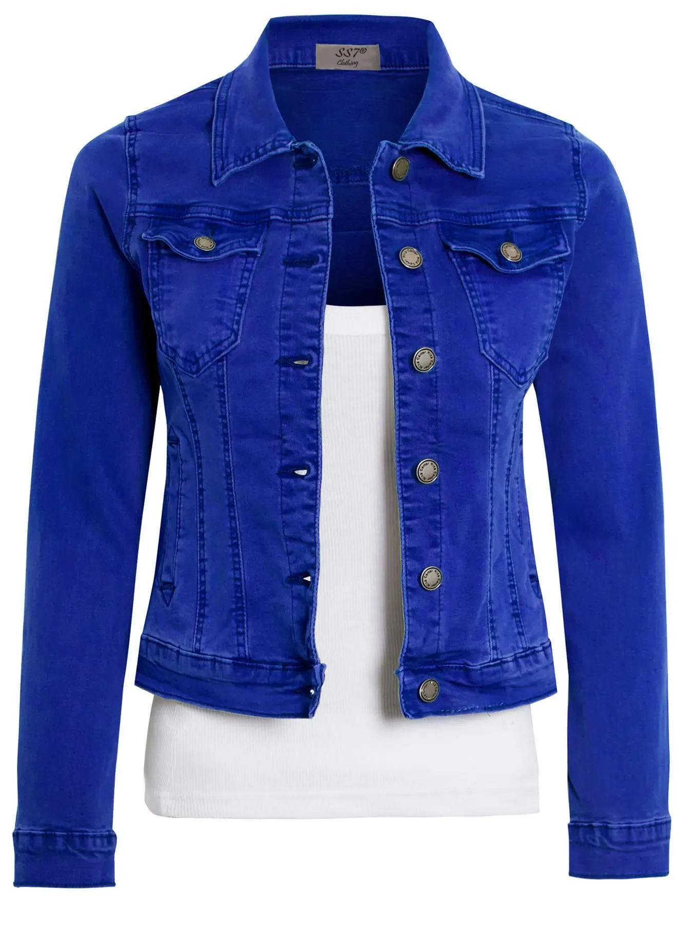 Blue Coral Premium Stretch Denim Jacket UK Sizes 8 14