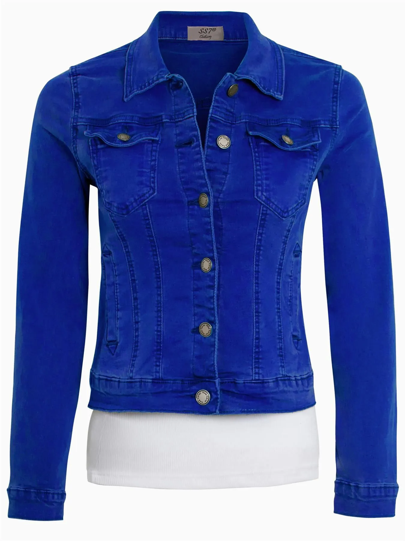 Blue Coral Premium Stretch Denim Jacket UK Sizes 8 14