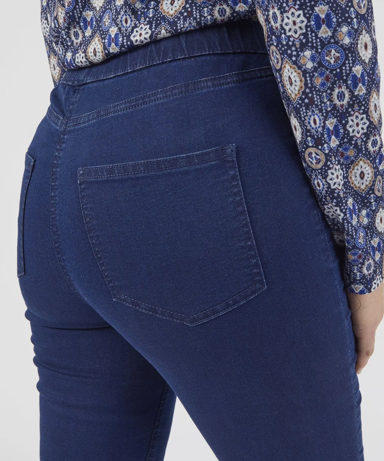 Pull-On Denim Trousers