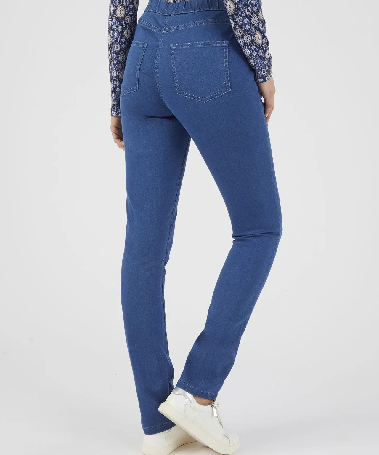 Pull-On Denim Trousers