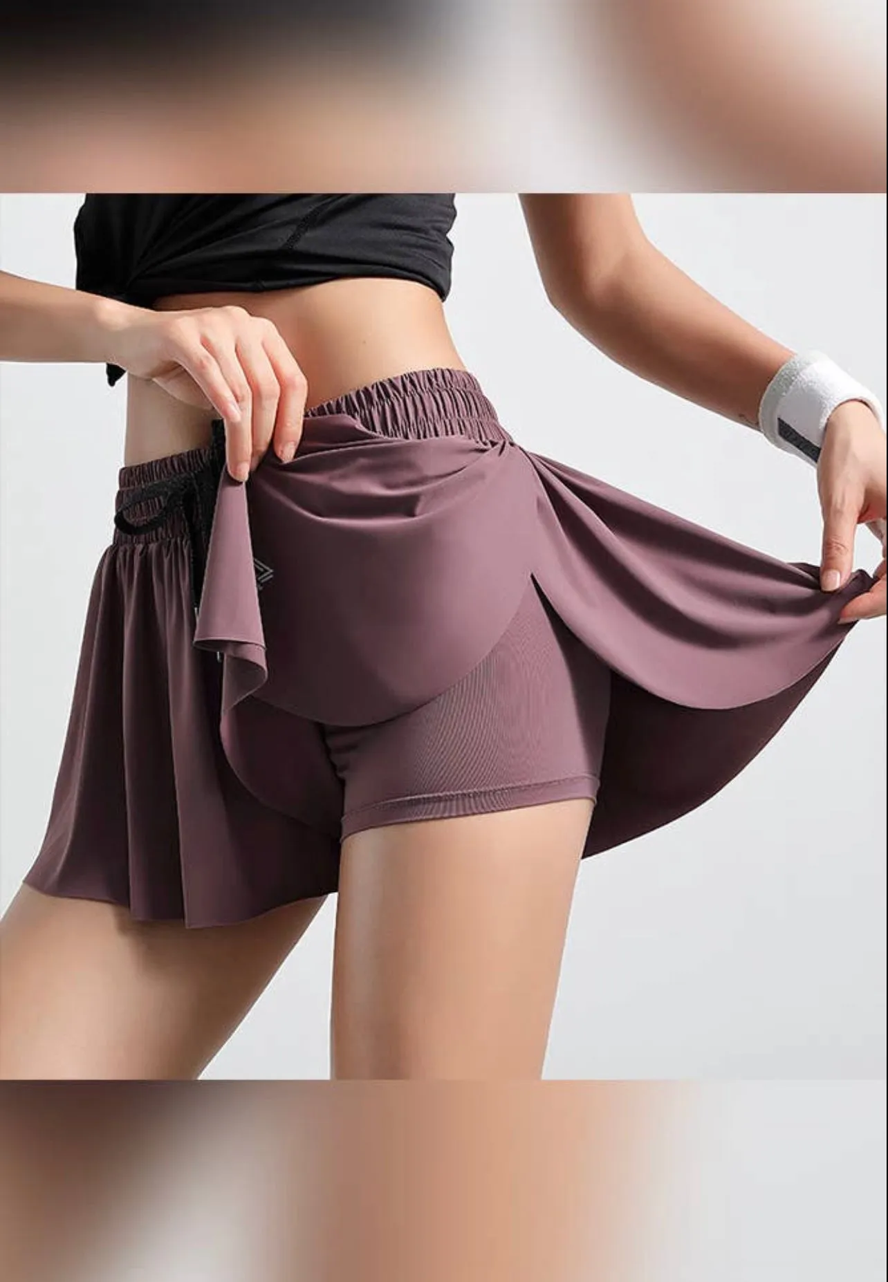 Purple Athletic Running Shorts