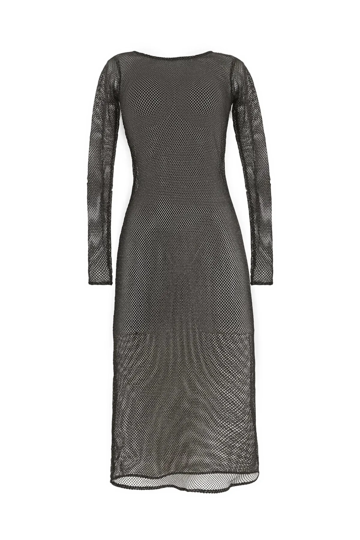 Rachel Sheer Elegant Midi Dress