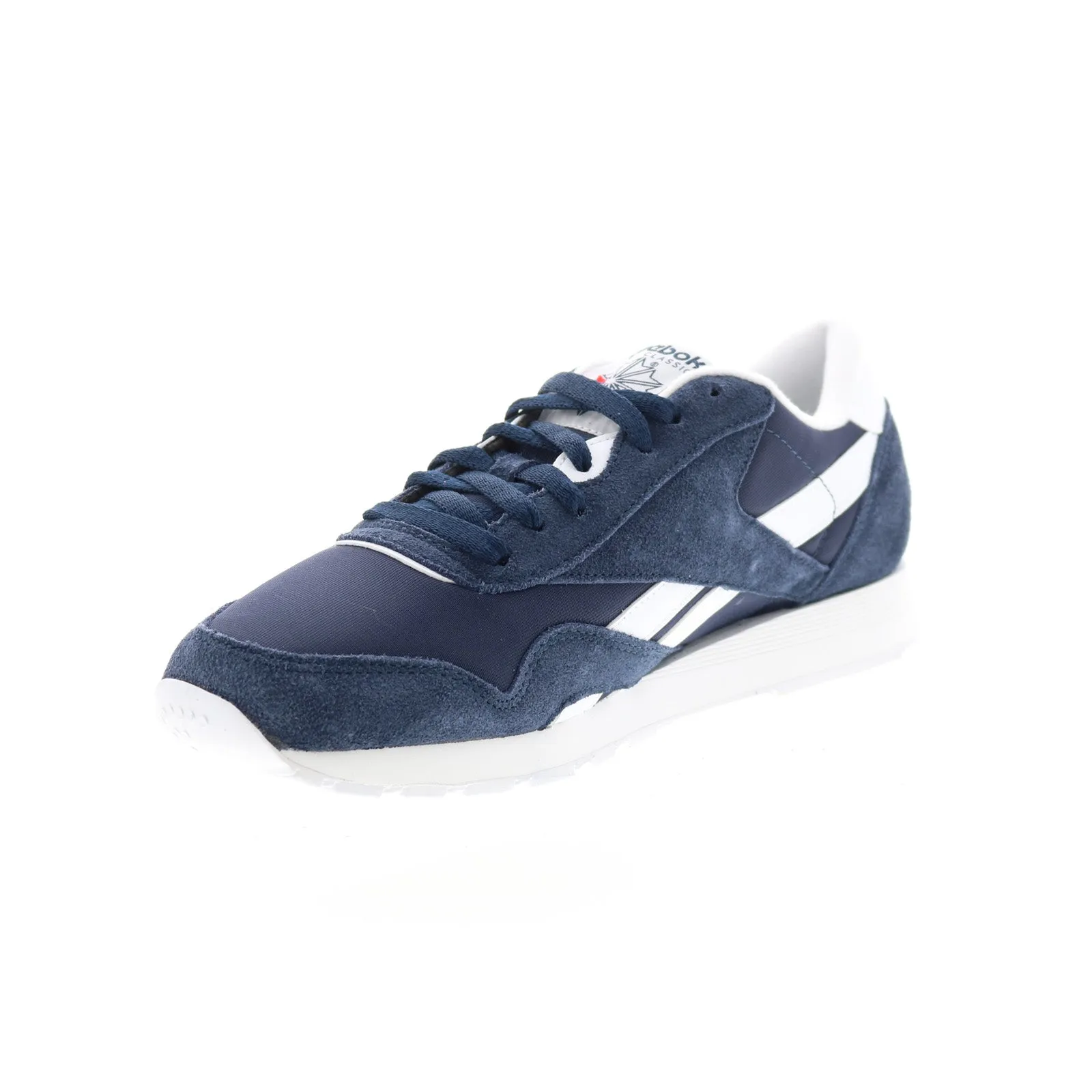 Reebok Blue Suede Lace Up Lifestyle Sneakers Shoes Classic Nylon Mens