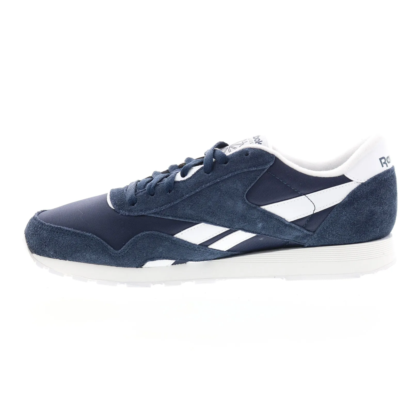 Reebok Blue Suede Lace Up Lifestyle Sneakers Shoes Classic Nylon Mens