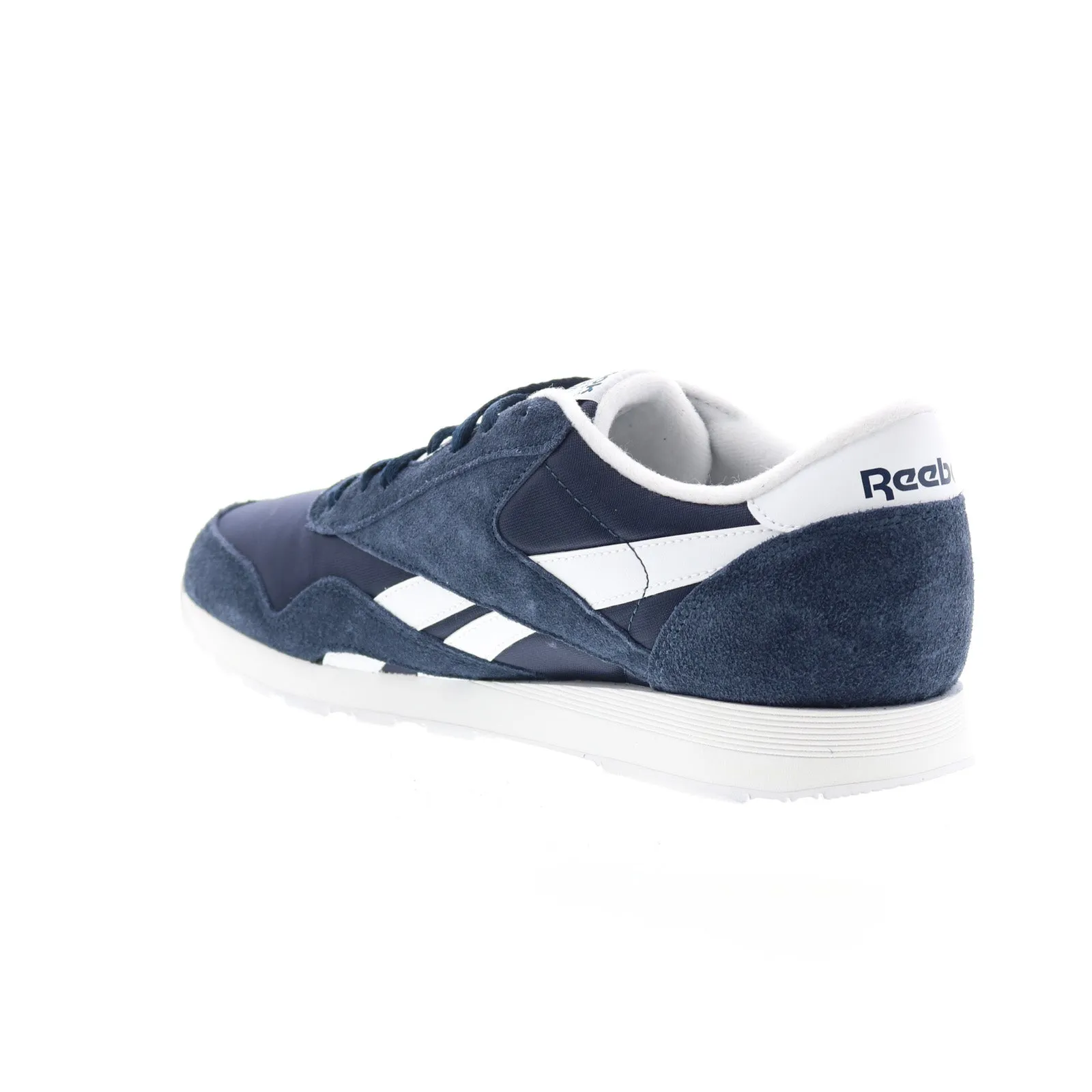 Reebok Blue Suede Lace Up Lifestyle Sneakers Shoes Classic Nylon Mens