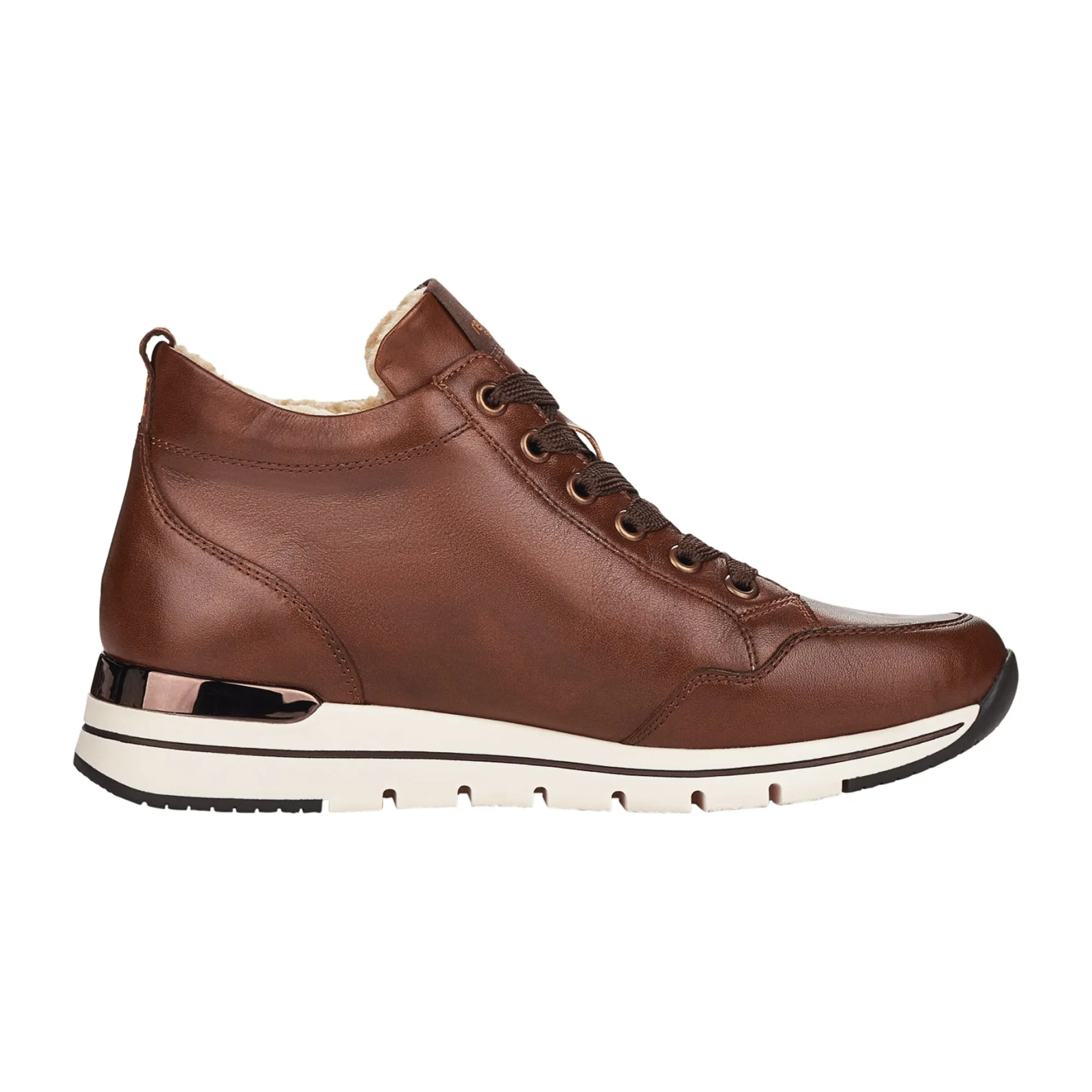 Remonte Women's Brown High-Top Sneakers SoftFoam Warm Lining.