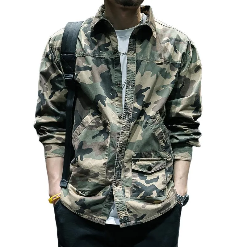 Retro Camo Work Jacket for Men - Style 05120140TO